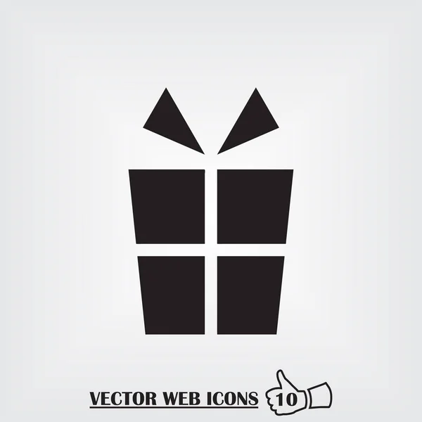 Icône web cadeau. Style design plat — Image vectorielle