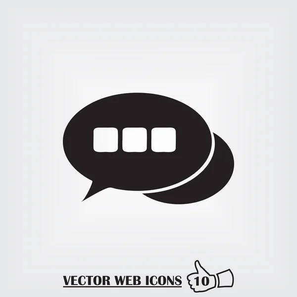 Icône web chat. Style design plat — Image vectorielle