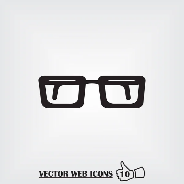Vector glasses web icon. Flat design style — Stock Vector