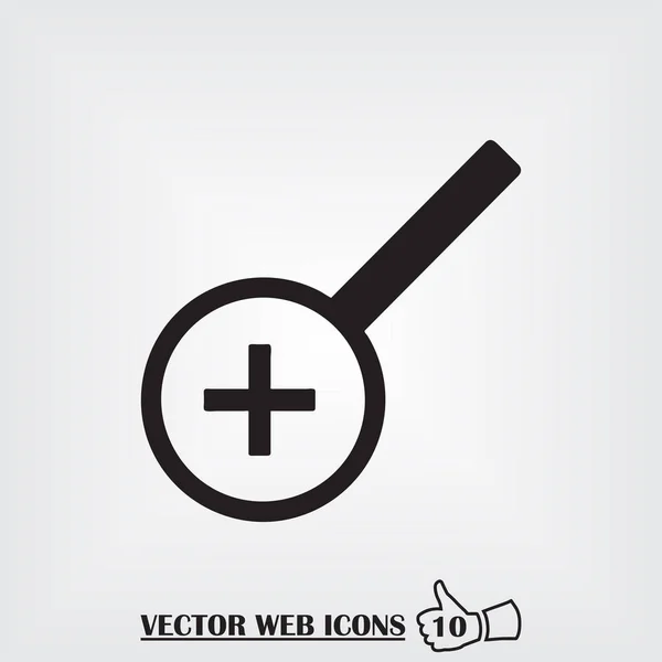 Vector magnifying glass web icon. Flat design style — Stock Vector