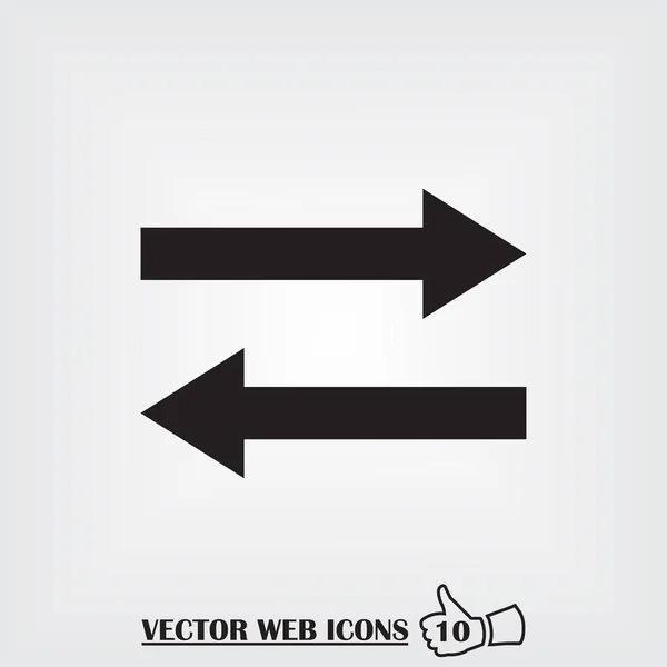 Flèche plat icône vectoriel illustration — Image vectorielle