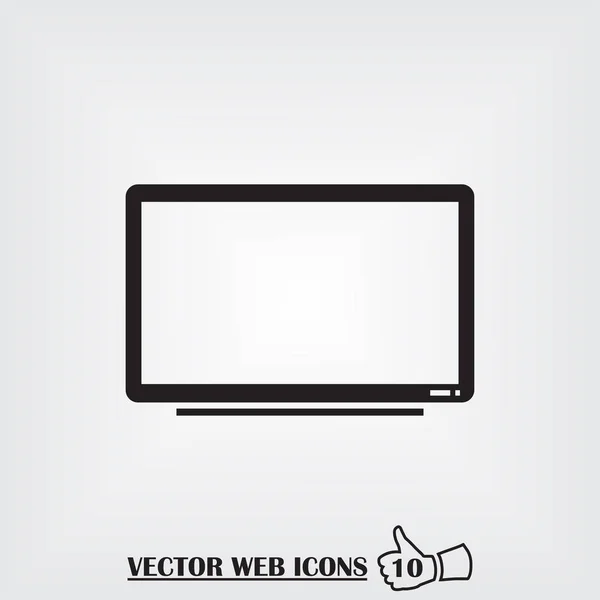 Tv web icon. flacher Designstil — Stockvektor