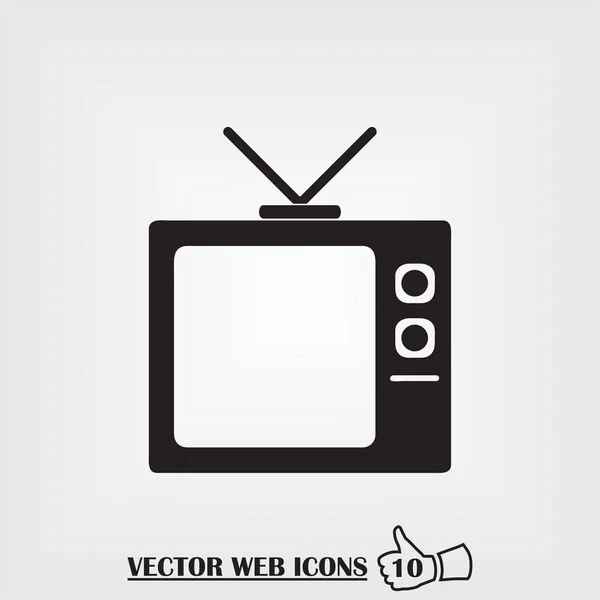 Tv web icon. flacher Designstil — Stockvektor