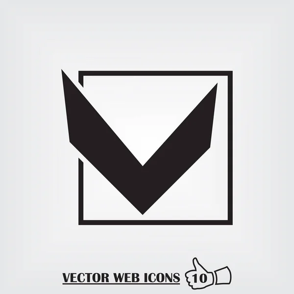 Web-Icon prüfen. flacher Designstil — Stockvektor