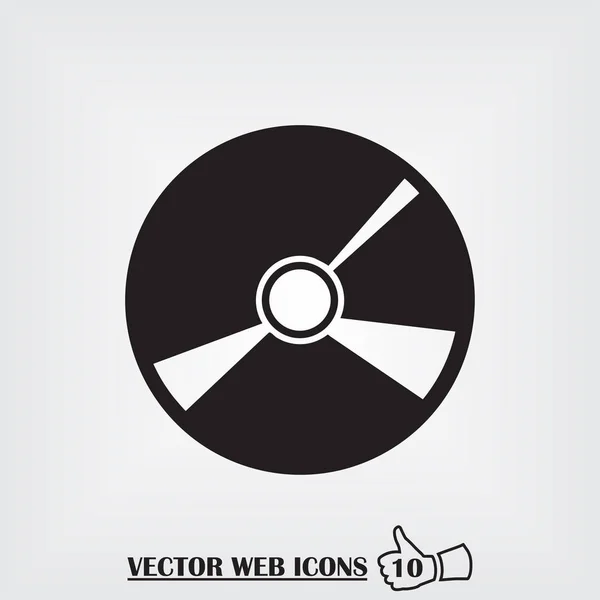 Cd Web-Symbol. flacher Designstil — Stockvektor