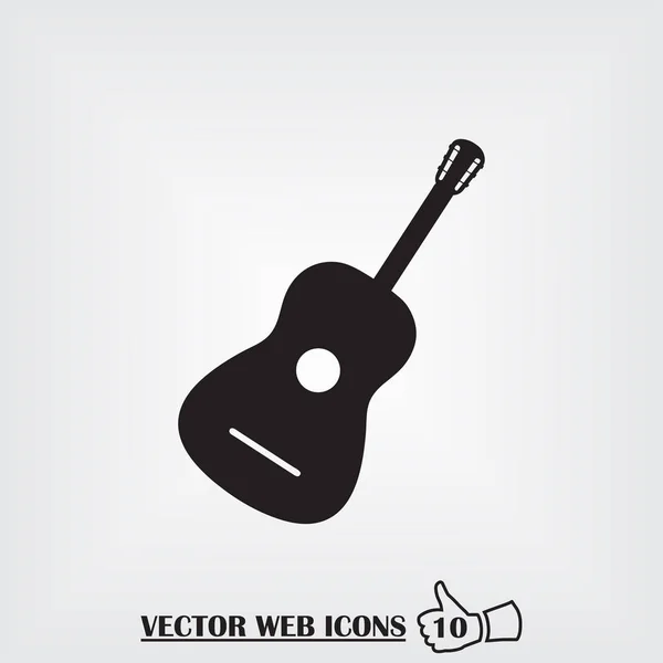 Icône web vectoriel de guitare. Style design plat — Image vectorielle