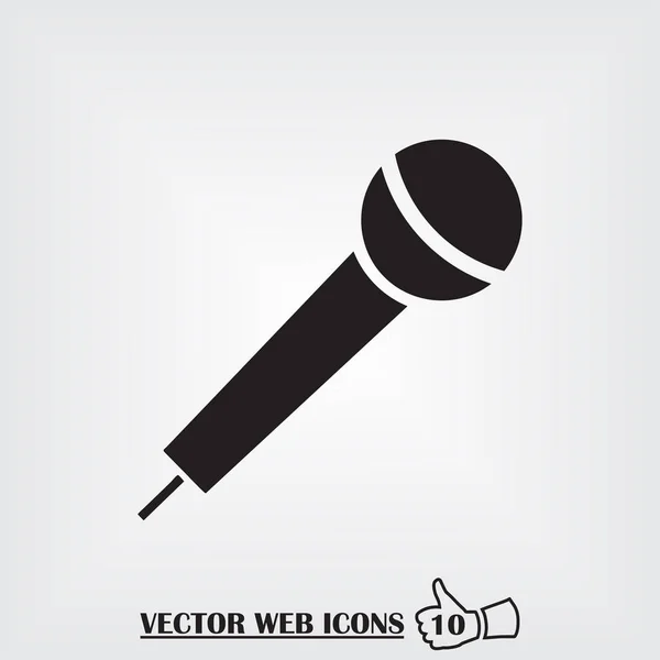 Microphone icon vector, Voice recorder, Interview, karaoke, audio jack sign — Stock Vector