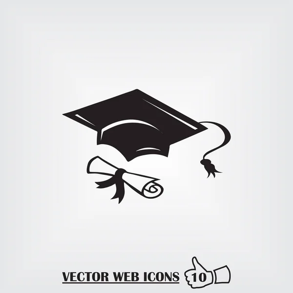 Cap icono web. Estilo de diseño plano — Vector de stock