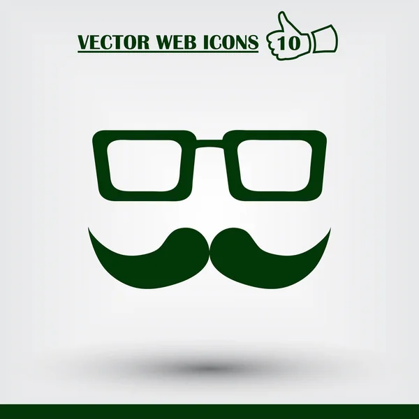 Icône web de lunettes vectorielles. Style design plat — Image vectorielle