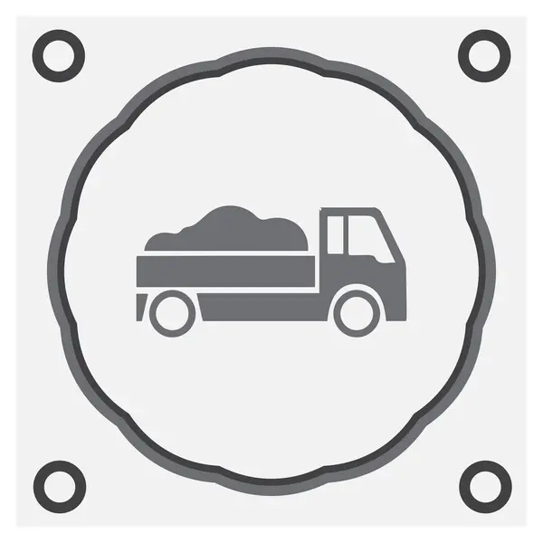 Pictograph of big truck — Stock Vector