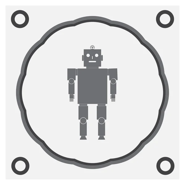 Robot ikon vektoros rajz — Stock Vector
