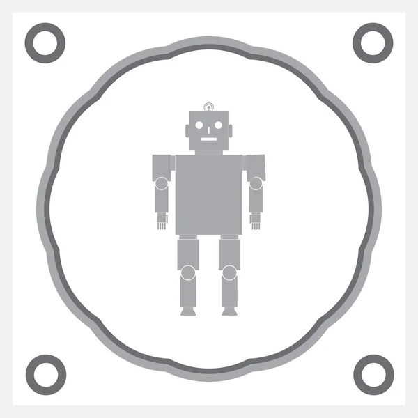 Robot Icon Vector Drawing — Stock Vector