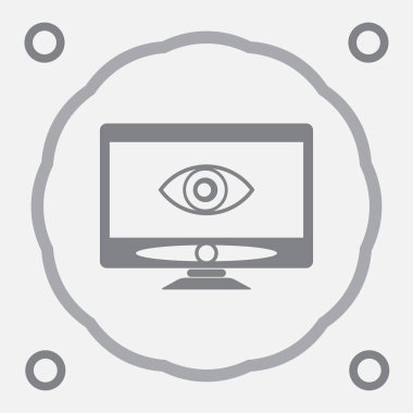monitör web vektör simgesi