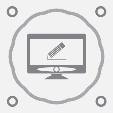 monitör web vektör simgesi