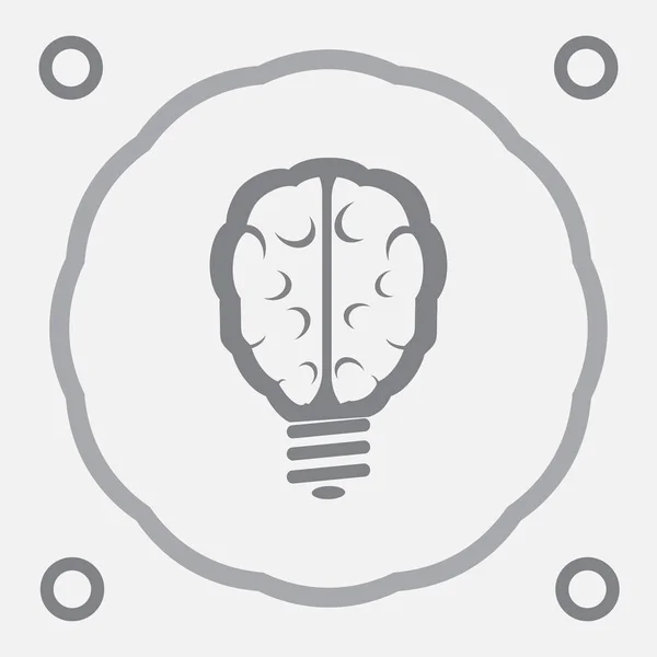 Picture of light bulb in form of human brain, idea, creativity, innovation concept — Stock Vector