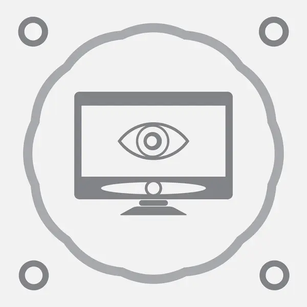 Monitor web vector icono — Archivo Imágenes Vectoriales