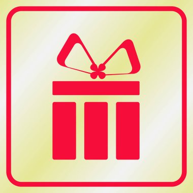 Hediye, hediye, Giftbox izole düz Web telefon simgesi