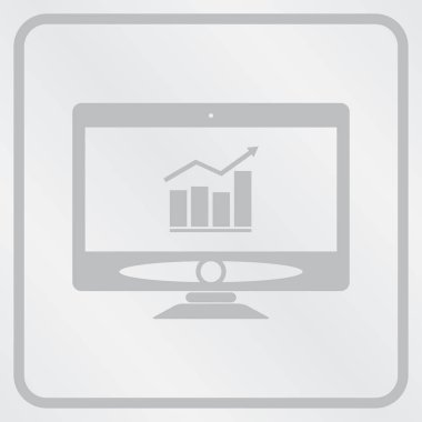 Monitör simgesini. Ekran simgesi. Web tasarım stili
