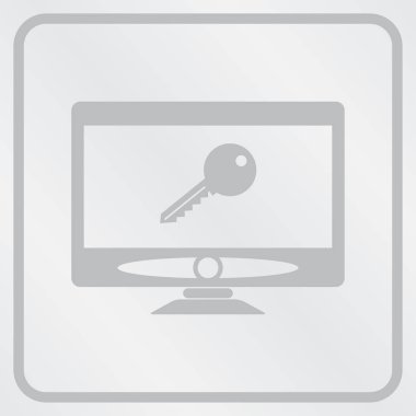 Monitör simgesini. Ekran simgesi. Web tasarım stili