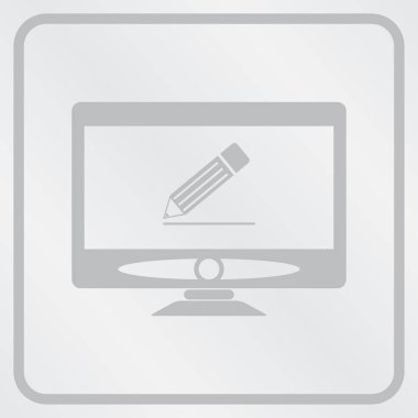 Monitör simgesini. Ekran simgesi. Web tasarım stili