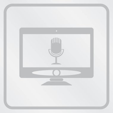 Monitör simgesini. Ekran simgesi. Web tasarım stili