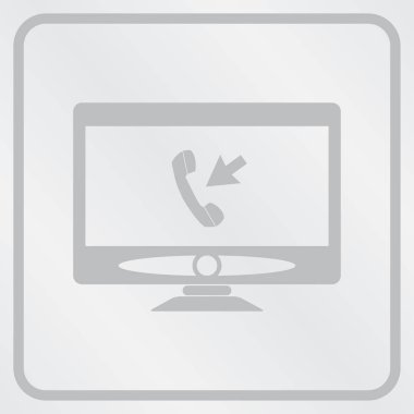 Monitör simgesini. Ekran simgesi. Web tasarım stili