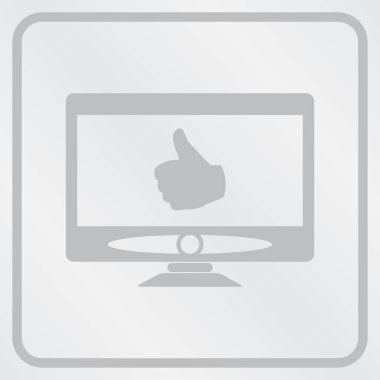 Monitör simgesini. Ekran simgesi. Web tasarım stili