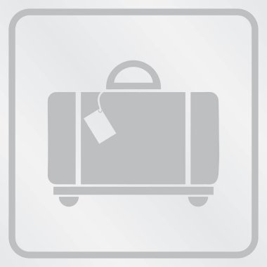 Bagaj vektör simgesi. Web tasarım stili