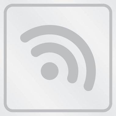 RSS simgesi düz stil ikonu. Vektör çizim