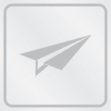 Uçak simge vektör, katı illüstrasyon, gri izole piktogram