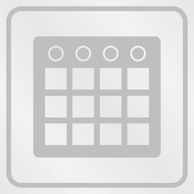 Takvim izole düz Web telefon simgesini