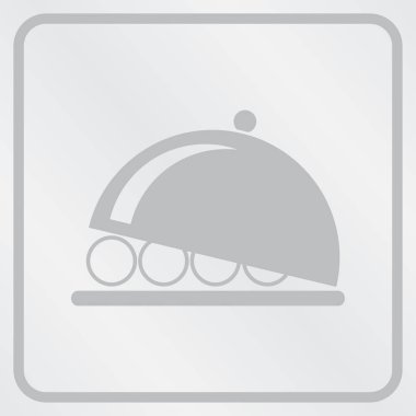 Yemek tabağı hizmet işareti simgesi