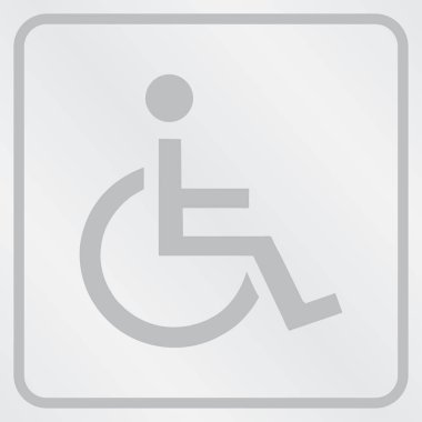 Vektör geçersiz simge. Engelli işareti. Tekerlekli sandalye illüstrasyon insan