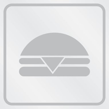 Hamburger simgesi. Gıda işareti