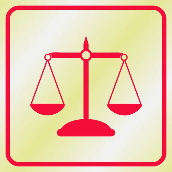 Εικονίδιο κλίμακα δικαιοσύνης. στυλ Web design — Διανυσματικό Αρχείο