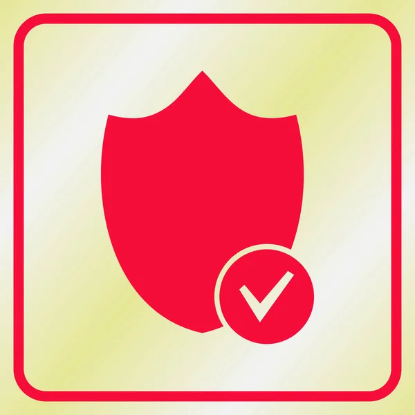 Icono de protección de escudo. estilo de diseño web — Archivo Imágenes Vectoriales