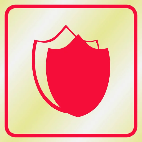 Εικονίδιο ασπίδας προστασίας. στυλ Web design — Διανυσματικό Αρχείο