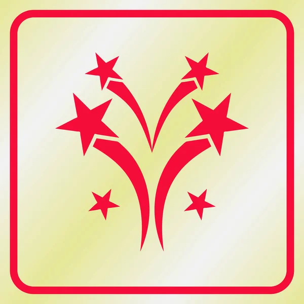 vektör soyut yıldönümü yıldız ve kıvılcım gri arka plan üzerinde havai fişek patlama