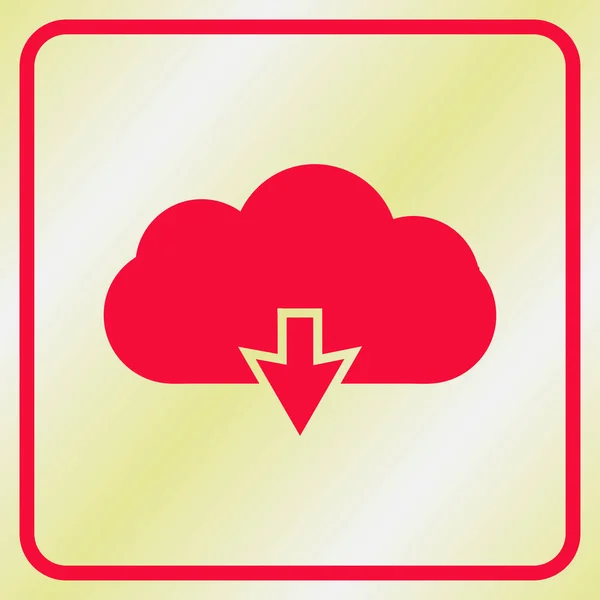 Nuvem Baixar ícone da web — Vetor de Stock