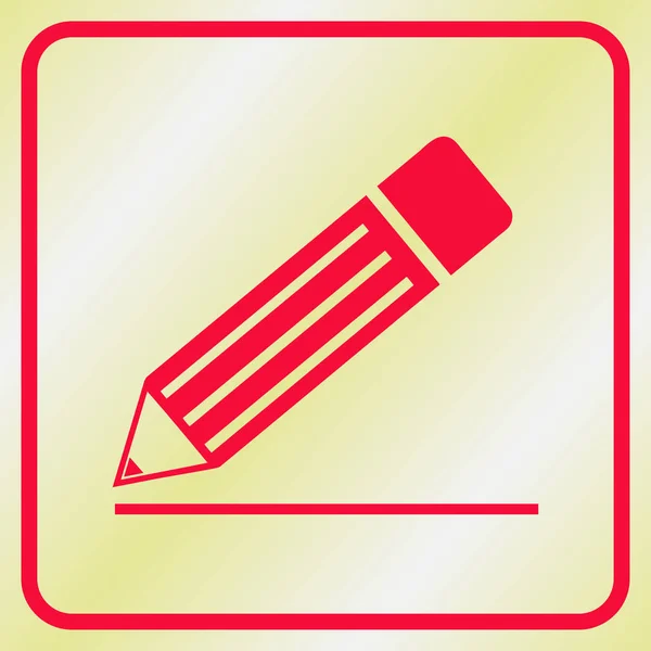 Bleistift-Symbol, flaches Design — Stockvektor