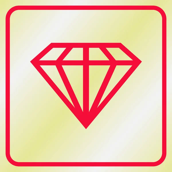 Diamond web Icon Vector. — Stock Vector