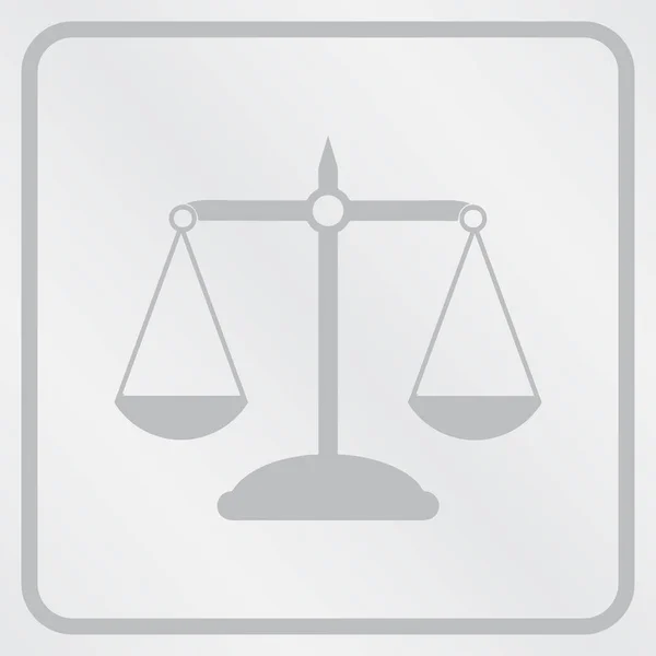 正義のスケールのアイコン。web デザイン スタイル — ストックベクタ