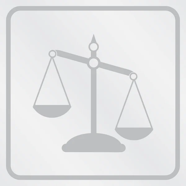 Justitie schaal pictogram. Web designstijl — Stockvector