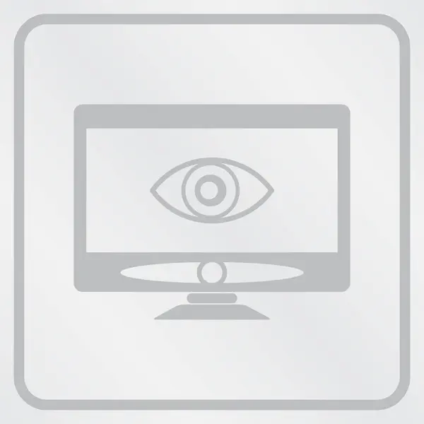 Het pictogram van de monitor. Scherm pictogram. Web designstijl — Stockvector