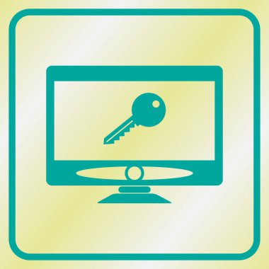 Monitör simgesini. Ekran simgesi. Web tasarım stili