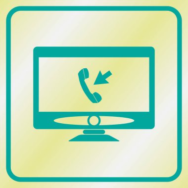 Monitör simgesini. Ekran simgesi. Web tasarım stili