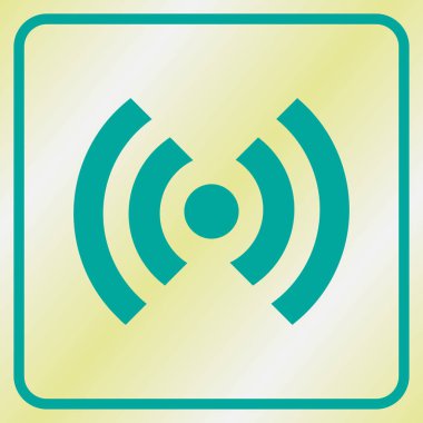 RSS simgesi düz stil ikonu. Vektör çizim