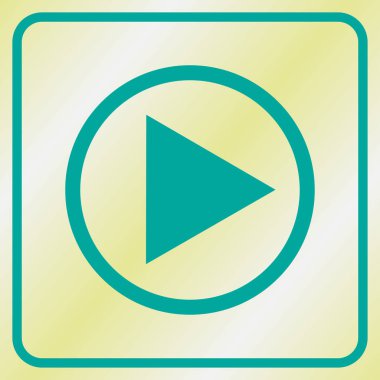 düğme vektör simgesi oynamak. düz illüstrasyon