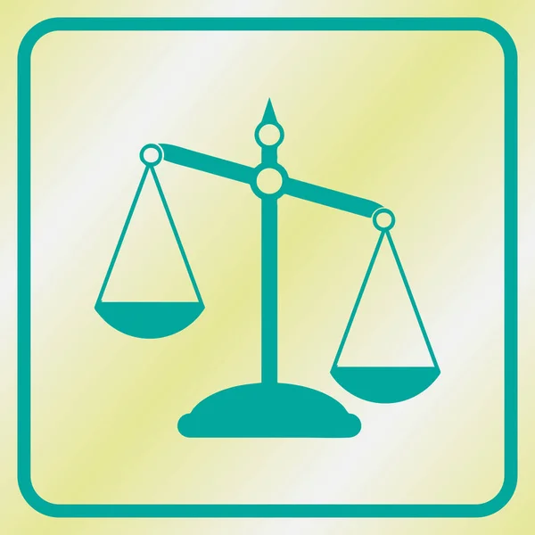 Justice scale icon. web design style — Stock Vector