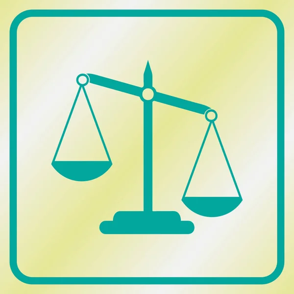 Justice scale icon. web design style — Stock Vector